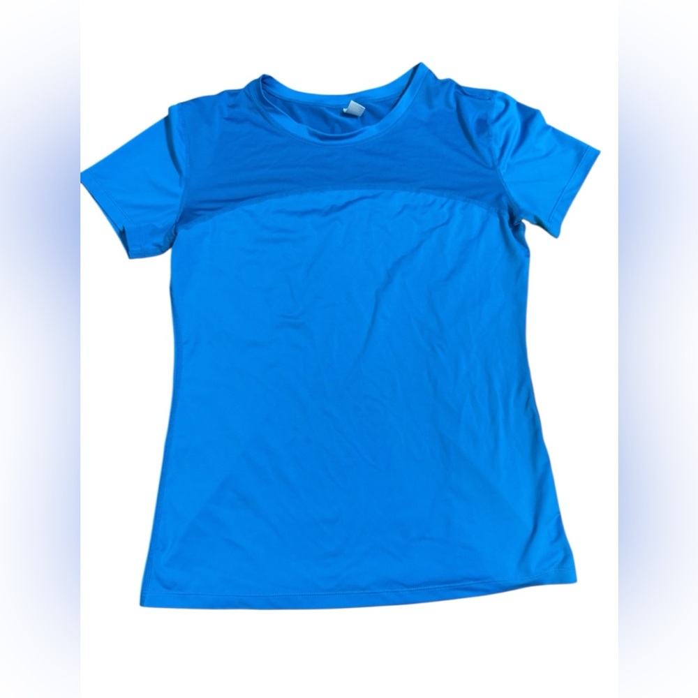Women's Blue Activewear Top Sz‎ XL Soft Stretchy Form Fitting
